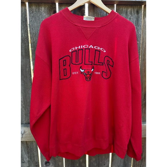 Vintage NBA Chicago Bulls Crewneck Sweater Lee Sport Tag L - Picture 2 of 6